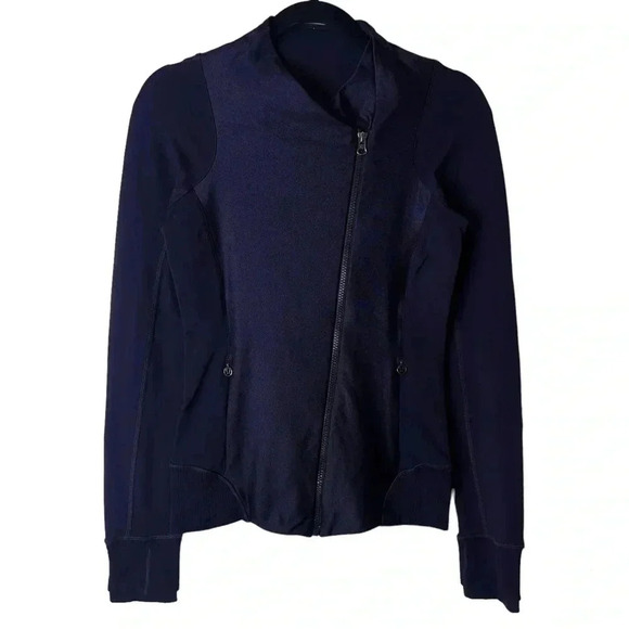 Lululemon Athletica ‘Emerge Renewed’ in  Black Grape Long Sleeve Jacket Size 4 - Picture 4 of 9